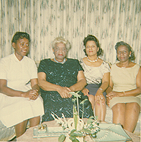 From right to left - Henrietta Jones Todd, Daisy Jones Tillman, Eliza Jane Jones Williams, Portia Lee Williams Witherspoon